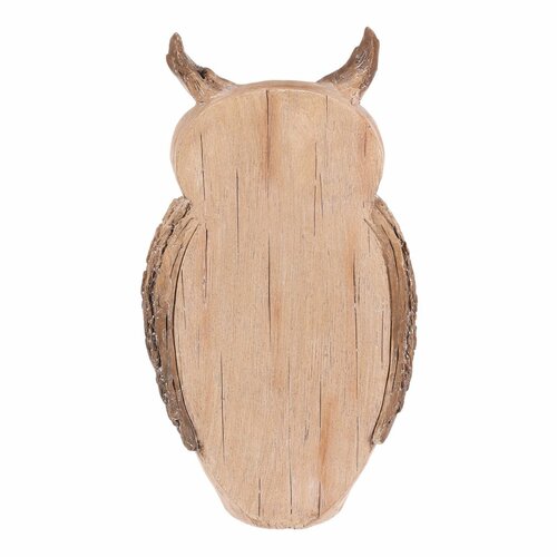 Decorație de toamnă Bufniță cu iluminare, 21 x 12x 37 cm, magneziu, imitație de lemn