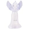 Závesná LED dekorácia Anjel s trúbkou biela, 11,5 cm