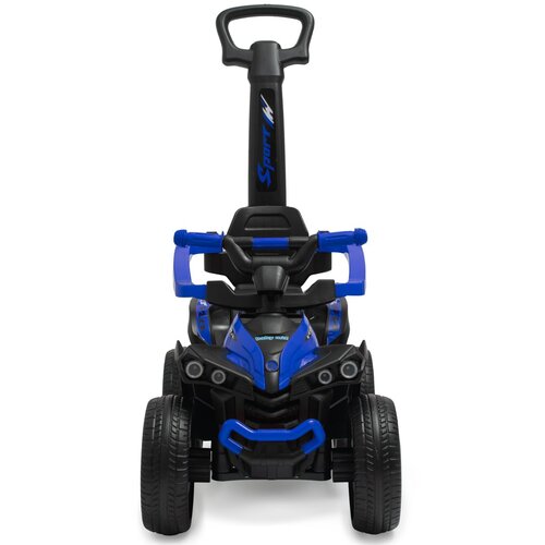 Mașinuță pentru copii Baby Mix cu bară deghidare Mega Prime EVA, albastră