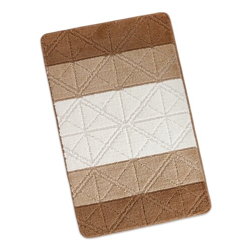 Bellatex Badmatte Bany Dreiecke Braun, 60 x 100 cm
