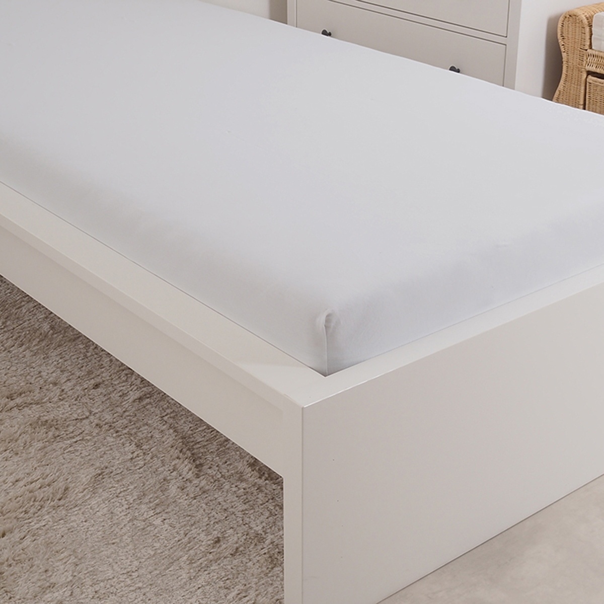 4Home Premium jersey lepedő fehér, 90 x 200 cm, fehér, 90 x 200 cm termék 2. képe