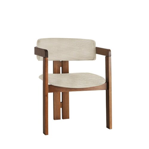 Scaun de sufragerie CO Light Grey and Walnut