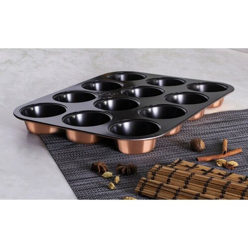 Berlinger Haus Form für Muffins 12 St. Rose Gold Metallic Linie