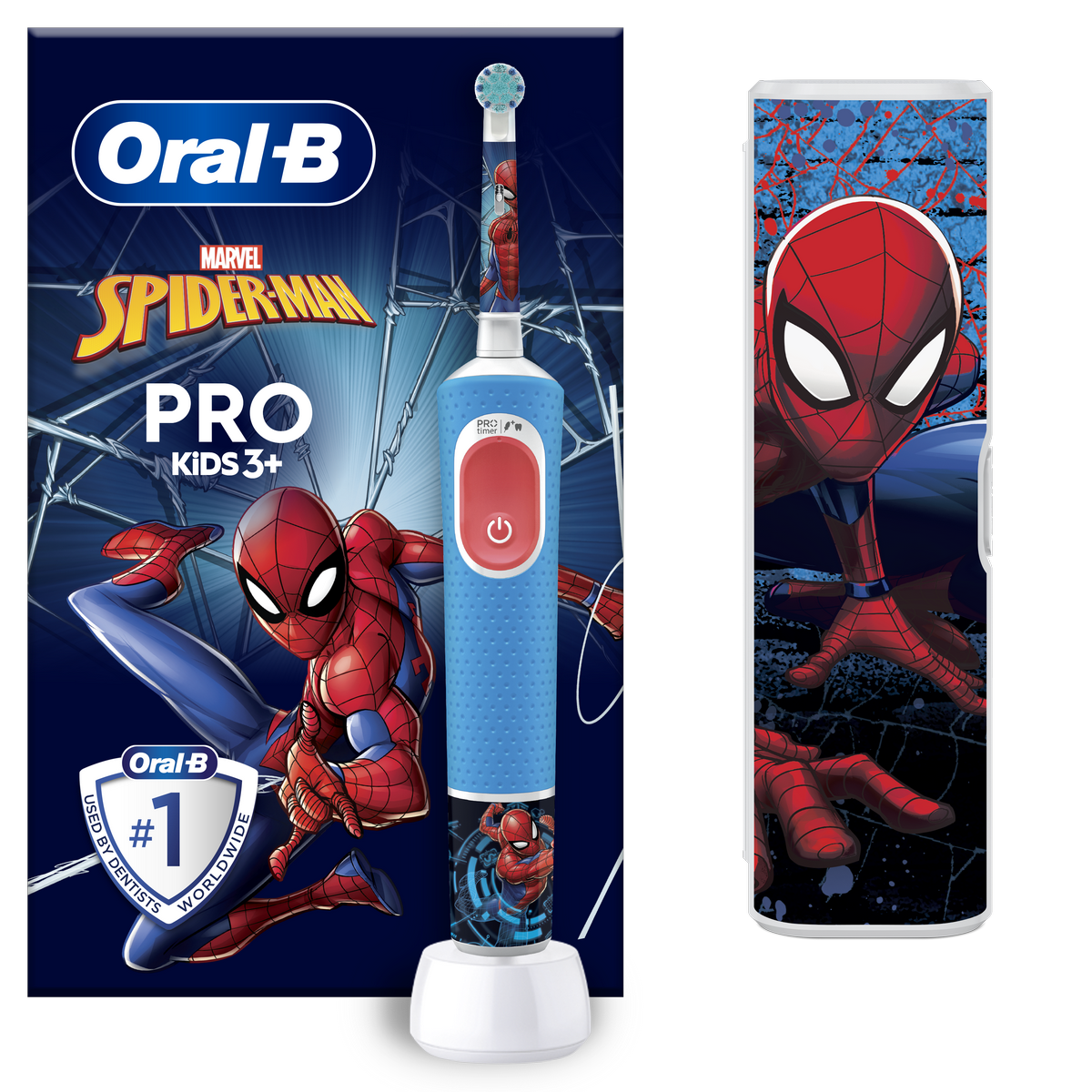 Oral B Elektromos fogkefe utazótokkal Vitality Pro Kids Spiderman
