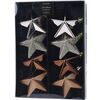Weihnachtsschmuck-Set Sterne Ribera  Braun, D. 6,5 cm, 8 Stück