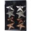 Weihnachtsschmuck-Set Sterne Ribera  Braun, D. 6,5 cm, 8 Stück