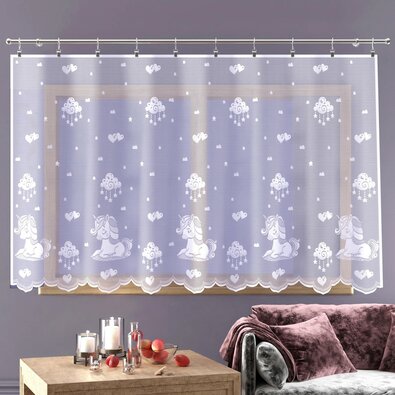 Perdea Unicorn alb, 220 x 120 cm