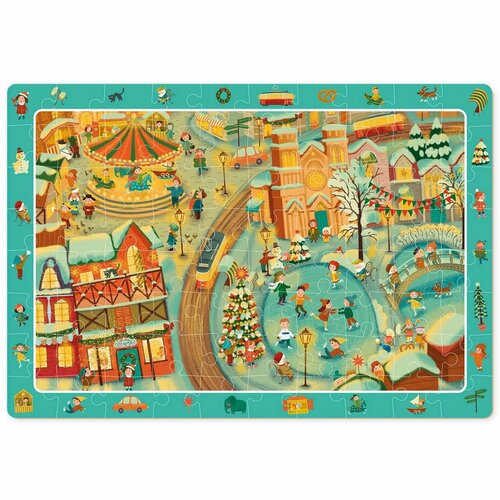 Puzzle Dodo Picture Search Iarna în oraș, 80 piese