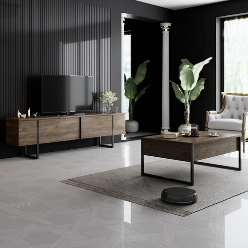Couchtisch Luxe Walnut and Black