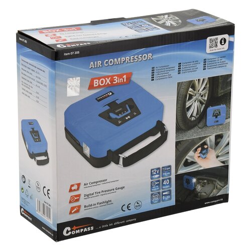 Compresor digital Compass Box 3in1, 12 V