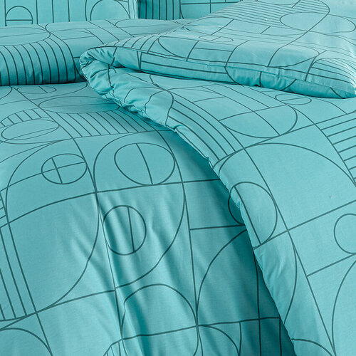 BedTex Bawełniana pościel Geo Aquatic Awe, 140 x 200 cm, 70 x 90 cm