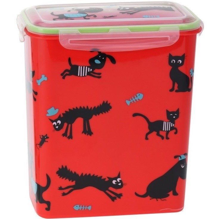 Úložný box na zvieracie krmivo Cane, červená