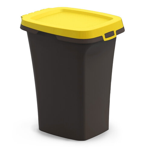 Kosz na odpady do segregacji śmieci ECO z żółtąpokrywą