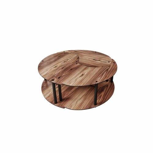 Yin Yang Walnut dohányzóasztal-készlet, 3 db