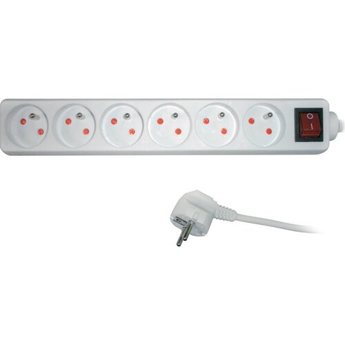 Retlux RPC 32 Przedłużacz z wyłącznikiem, 6 gniazdek, 2 m