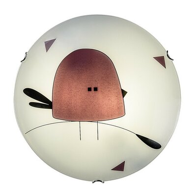 Rabalux 71278 Szklana lampa sufitowa dla dzieci Fowly, biały