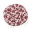 Siedzisko Adela okrągłe pikowane Kwiat bordo, 40 cm