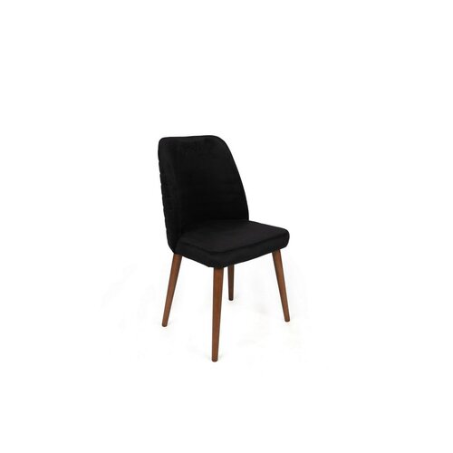 Set de scaune de sufragerie Tutku Black andWalnut, 2 buc.