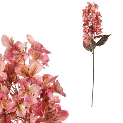 Umetna cvetlica Hortenzija staroružová, 72 cm