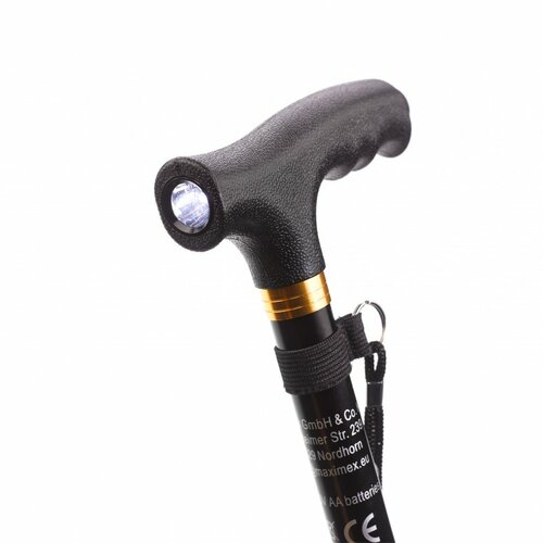 Sklopna palica za sprehod z lučjo, 95 cm