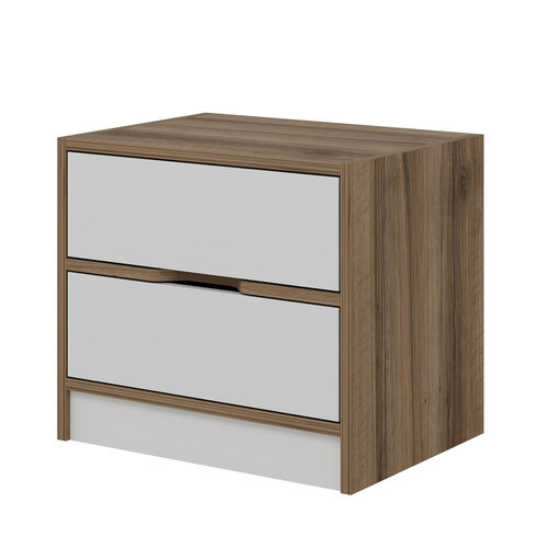 Stolik nocny Elina Walnut White