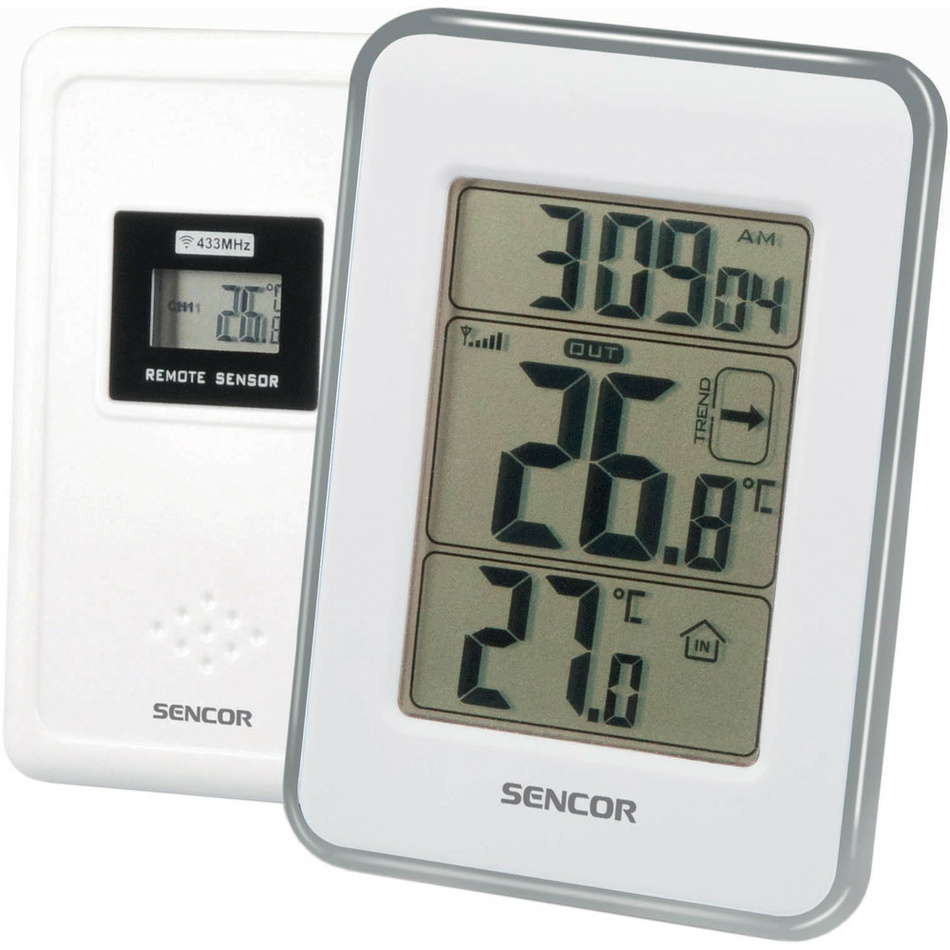 Sencor SWS 25 WS Hőmérő vezeték nélküli él, érzékelővel, fehér