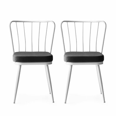 Set de scaune de sufragerie Yildiz White, 2 bucăți