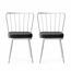 Zestaw krzeseł do jadalni Yildiz Anthracite and White, 2 szt.