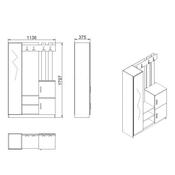 Dano Atlanitc Pine and Anthracite előszoba szett