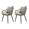 Autronic Set de scaune de grădină, 2 buc, metal,poly rattan, natural, AZ-F1406 NAT