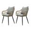 Autronic Set de scaune de grădină, 2 buc, metal,poly rattan, natural, AZ-F1406 NAT