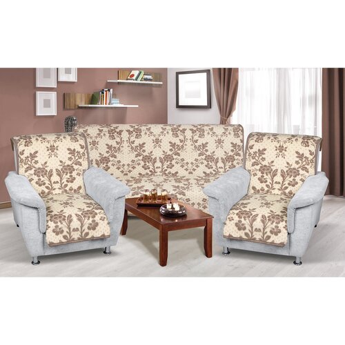 Komplet Karmela plus 3+1+1 Cvet bež, 1 kos 150 x200 cm, 2 kosa 65 x 150 cm