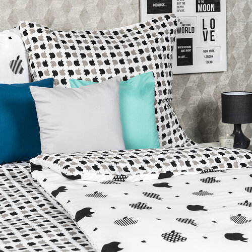 Lenjerie de pat micro 4Home Black fruit, 140 x 200 cm, 70 x 90 cm