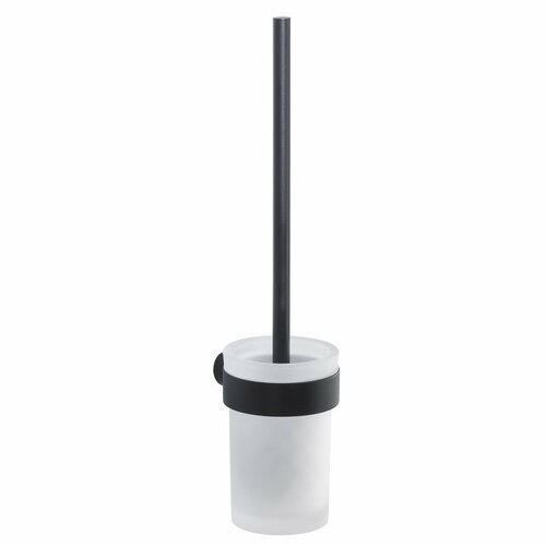 GEDY PI330314 Pirenei fali WC kefe, fekete matt/ tejüveg akciós termékkép 1