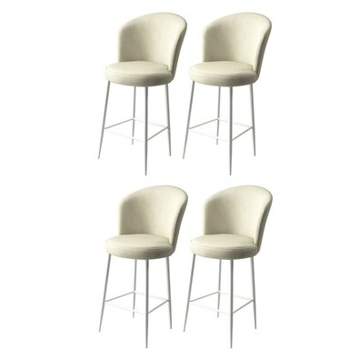 Barstuhl-Set Alte Cream and White, 4 Stück