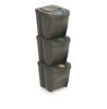 Kosz za sortirane odpadke Sortibox 25 l, 3 kos,siv