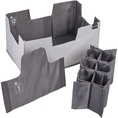 Keeeper Összecsukható bevásárlószervező Neo set XL Graphite 39 l