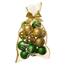 Sada vánočních ozdob Becca, 16 ks, pr. 6 cm, zlatá a zelená