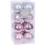 Zestaw ozdób bożonarodzeniowych Ice Pink, śr. 5 cm, 16 szt.