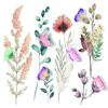 Samolepilne dekoracije Watercolor Flowers, 30 x 30cm