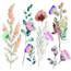 Samolepilne dekoracije Watercolor Flowers, 30 x 30cm