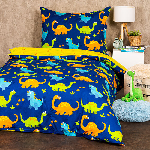 4Home Дитяча бавовняна постільна білизна Dino, 140 x 200 см, 70 x 90 см