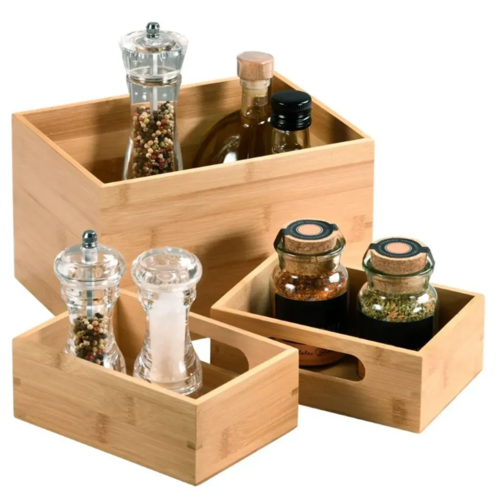 Set de cutii din bambus Kesper 58194 3 buc