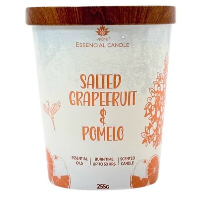 Arome Salted grapefruit & Pomelo gyertya üvegben, fém fedéllel 255 g