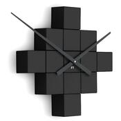 Ceas de design Future Time FT3000BK Cubic black, autoadeziv, diam. 50 cm