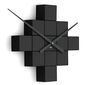 Ceas de design Future Time FT3000BK Cubic black, autoadeziv, diam. 50 cm