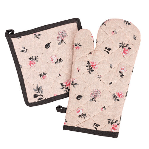 Potholder and trivet Flowers, set of 2