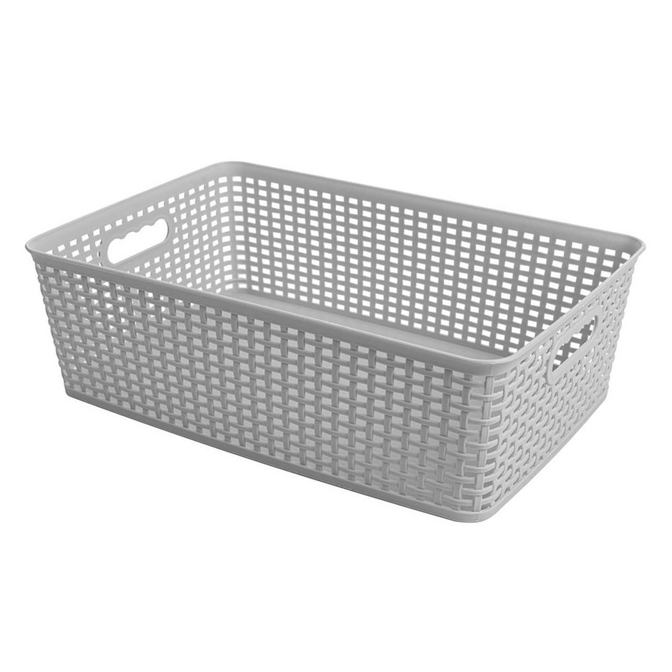 Košík RATTAN CLASSIC 12 l, sivá
