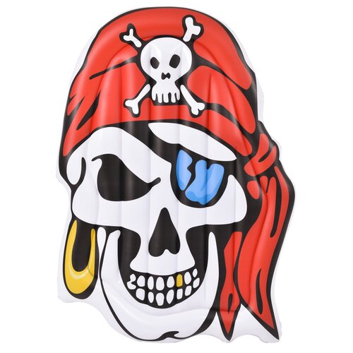 Vetro-Plus Aufblasbare Luftmatratze Piratenschädel, 159 x 120 cm