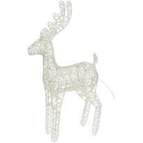 Різдвяна світна декорація Білий олень, 24 x 37 x 8 см, 40 LED, теплий білий